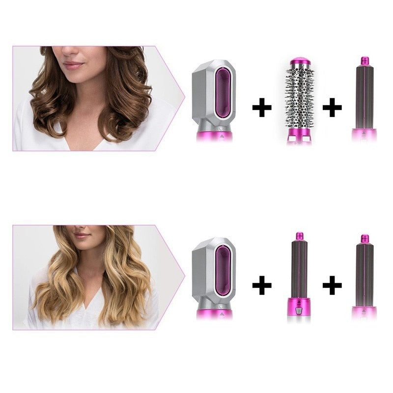 Secador multifuncional 5 em 1 (Secador, chapinha, escova, babyliss, pente secador) - Loja Bella Boutique